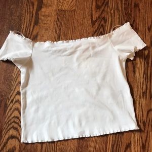 Off the shoulder crop top